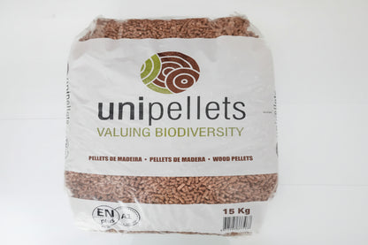 Palete de 65 sacos de 15 kg Uni pellets